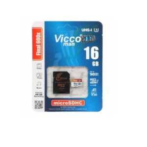 کارت حافظه میکرو 16 گیگ ویکومن Vicco man Final 600x U3 90MB/s باخشاب